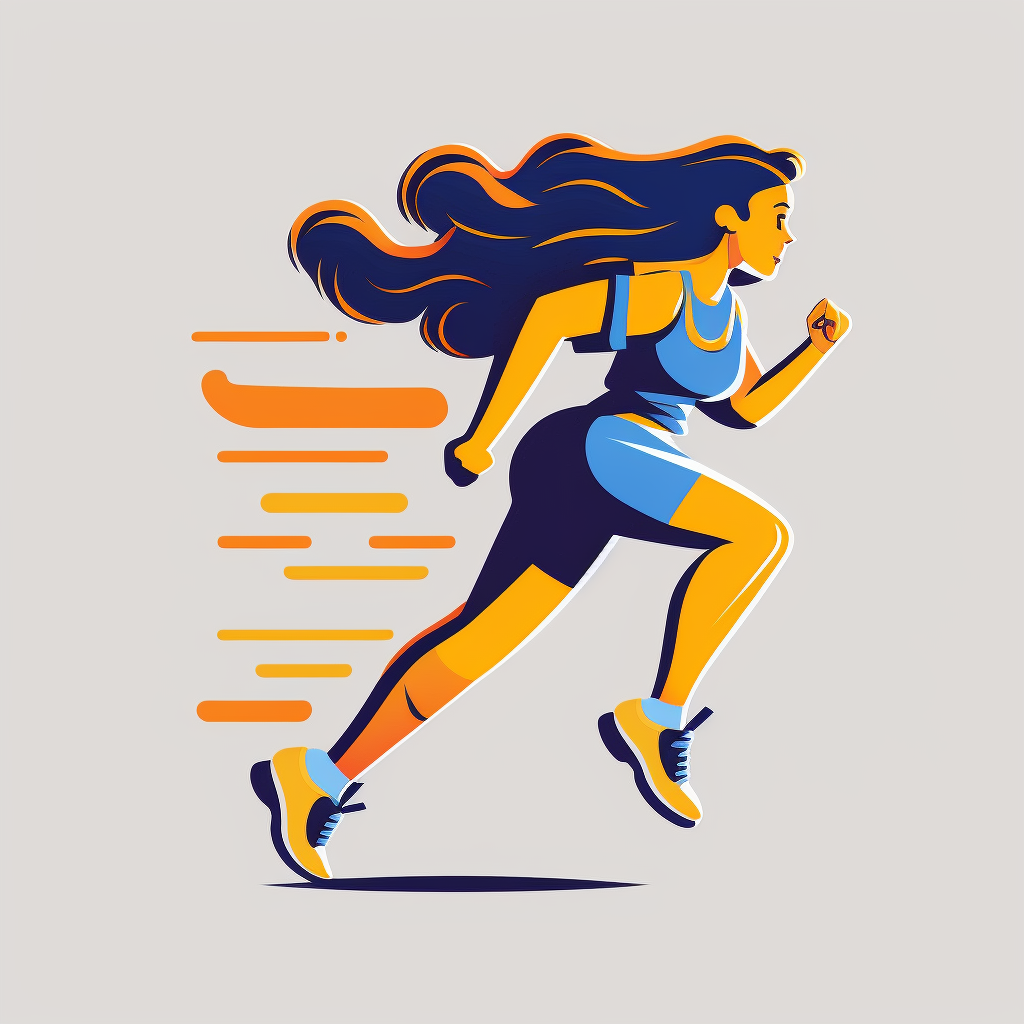 girl running clipart