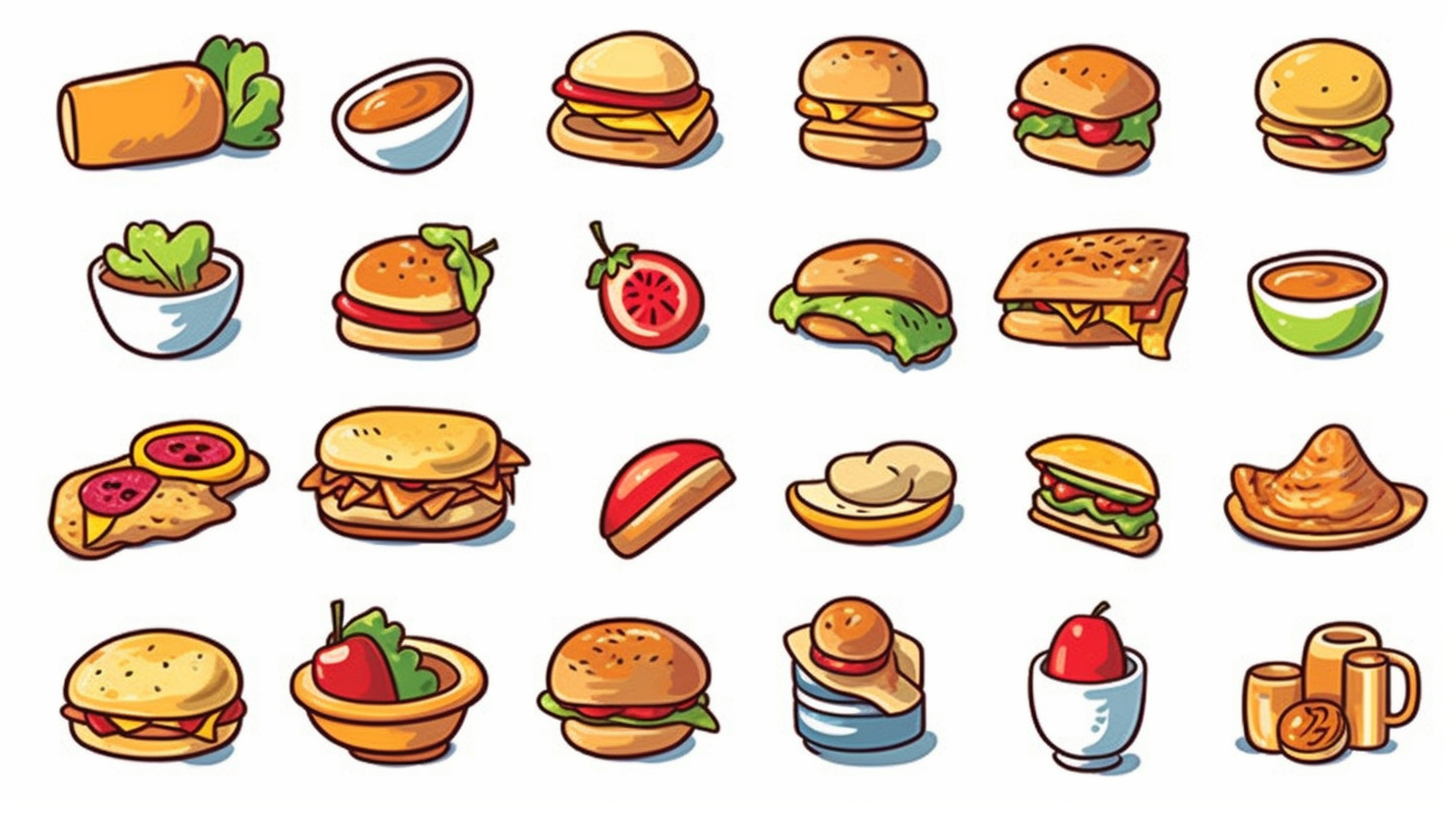 cartoon food clipart