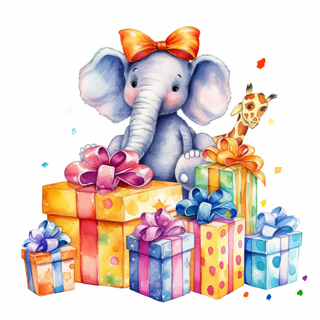 birthday animals cliparts