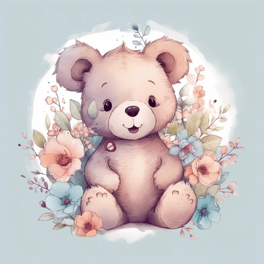 Clipart Delightful cartoon cute [bear]