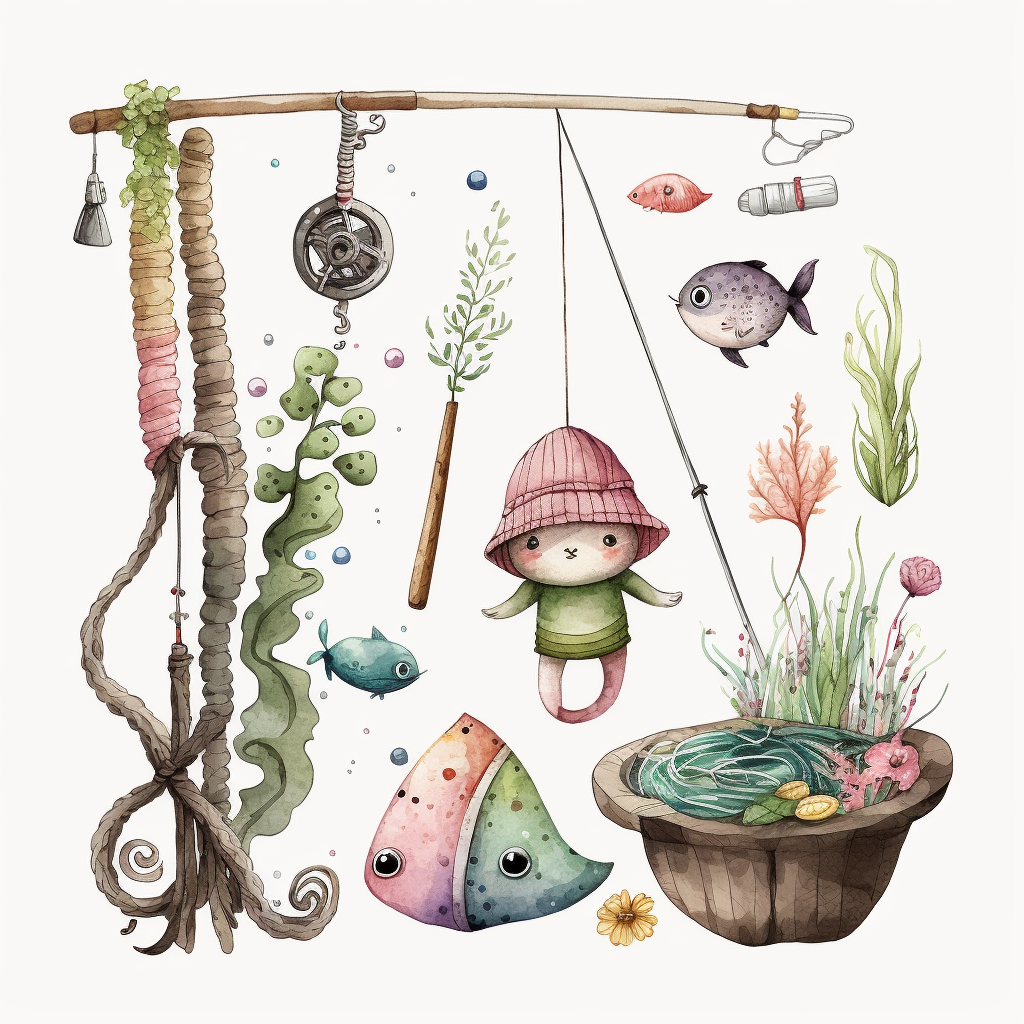 fishing pole clipart