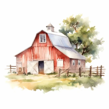 watercolor clipart, white background, hd, pretty, country farm style faded hanging sign, no words, no letters ar 16:9 c 75