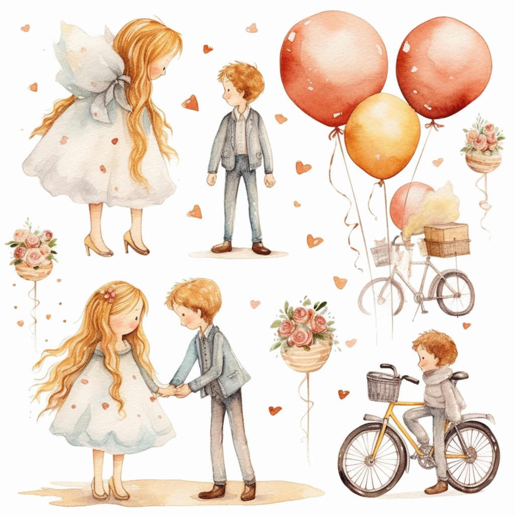 cartoon bicycle cliparts