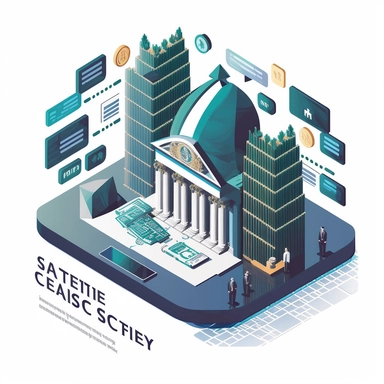 financial sector, cyber security regulation. PNG, White background, clipart, presentation art, simple