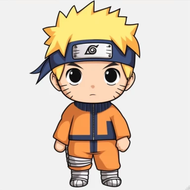 naruto anime cartoony clipart.