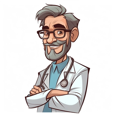 doctor clipart, cartoon style, no background