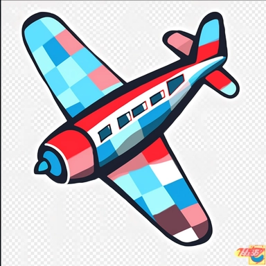 a simple cartoon airplane with white and red stripes, transparent background png clipart and illustration, in the style of light black and sky-blue, franz west, pencil sketch, stephen ormandy, hd, chalk art, mosaic-like