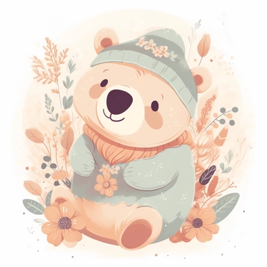Clipart Delightful cartoon cute [bear]
