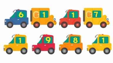 Addition, clip art of numbers addition math for kids, counting toy cars