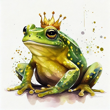 funny green eerald with gold shine color, magic royal frog with funny dots, cartoon style, white background, black outside lines, designs, white background, watercolor pencil drawing, small details, digital art, clipart, super acurate, –testp, pixar,