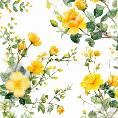 Watercolor yellow Floral Borders yellow Wild Flowers yellow Watercolor yellow Flowers roses Clipart Premade Borders Wedding Clipart Borders square border of yellow flowers on all white background 4