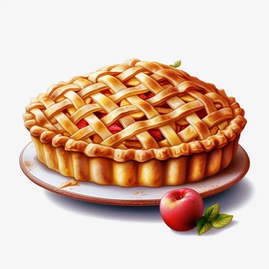 delicious apple pie, CLIPART, 8K--AR 2>3