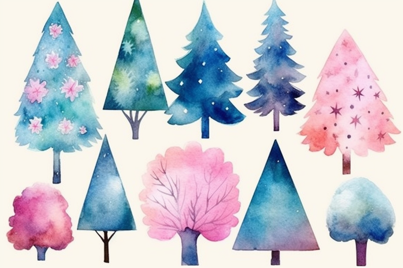 christmas trees clip art