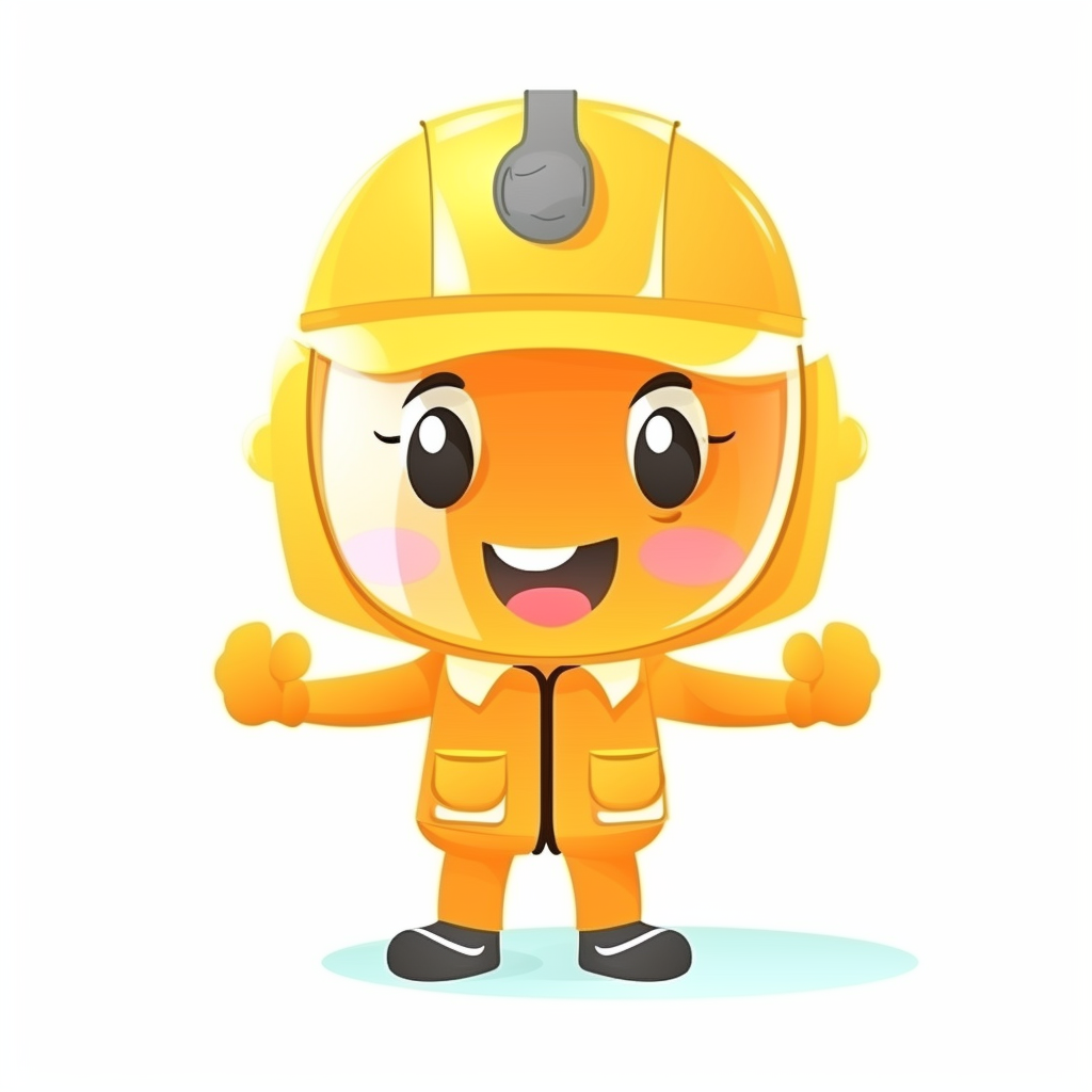 Happy Cute Health And Safety Face Cartoon Clipart Mascot Isolated 