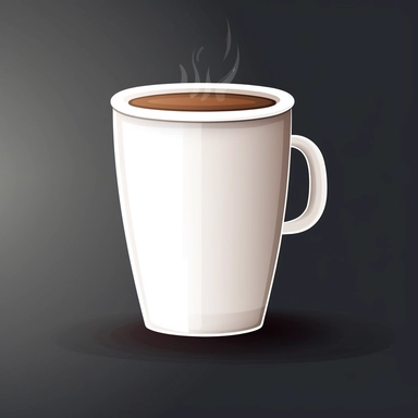 create a minimalistic coffee cup, clip art