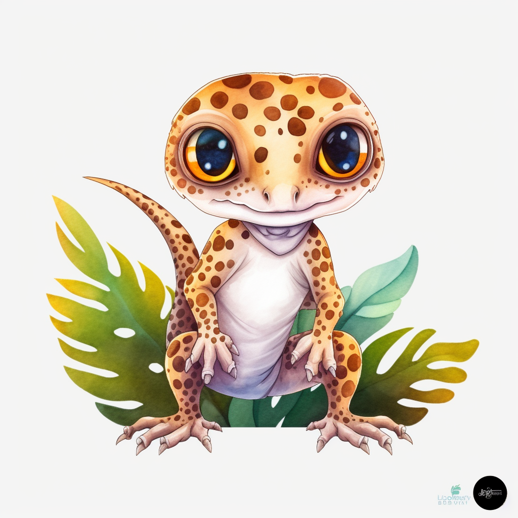 cute gecko cliparts