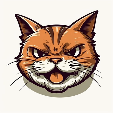 Amused cat clipart