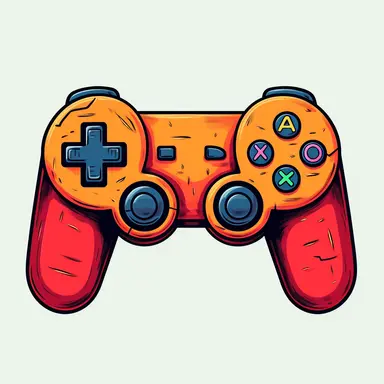 gaming controller cartoon style clipart