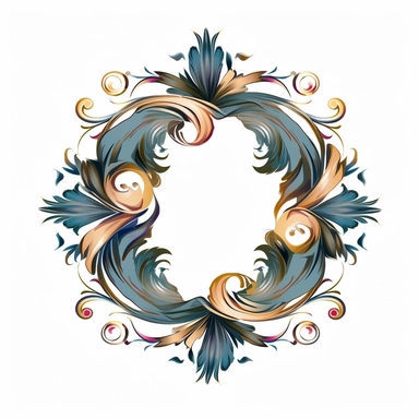 Clipart inspired by vintage design elements like ornate frames, filigree, or decorative flourishes can add a touch of nostalgia and sophistication to logo designs white background, flat, icon
