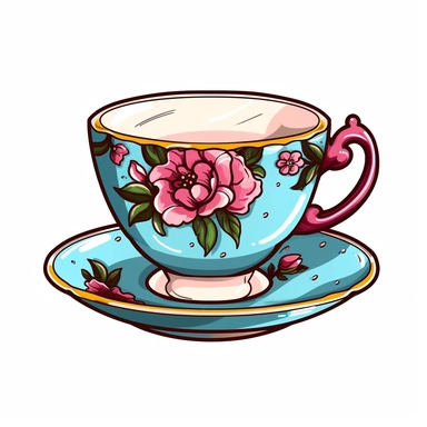1980s teacup clipart