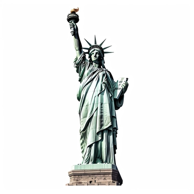 clipart Statue of Liberty , America , interior design , photo realistic, white background