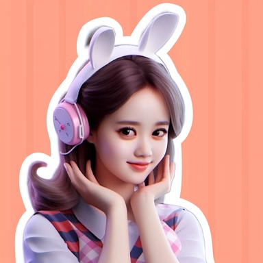 a cute girl,3d character from Disney Pixar,sblind box,anime,bbc girl,woman png clipart,in the style of chinapunk,photo-realistic compositions,movie still,bunnycore