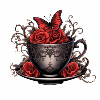 make gothic tea cup clipart