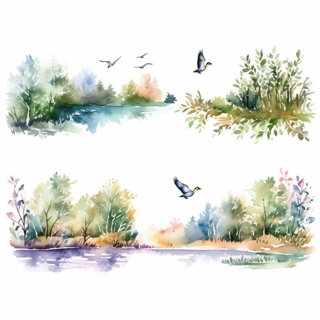 hunting scenes cliparts