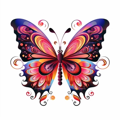 elegant butterfly clipart no background