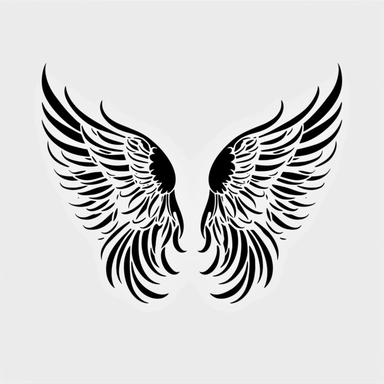Angel Wings Svg , Angel Wings Clip Art, Wings Cut File For Silhouette, white background