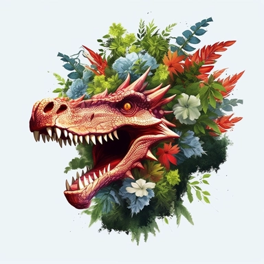 white background, dragon breathing fire, 3d, super closeup, sticker, printable image, photorealistic, artwork t-shirt graphic of majestic forest, in digital painting style , beautiful flowers, sunset mountains and clouds , big vines, plants surround, highly detailed clean, vector image, photorealistic masterpiece, professional photography, realistic, flat white background, isometric, vibrant vector, clipart, illustration, realism, 4k, , cinematic, front view, paradise, extremely white background