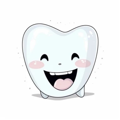 simple cute teeth body part clipart, for flash card for children educational learning white background,