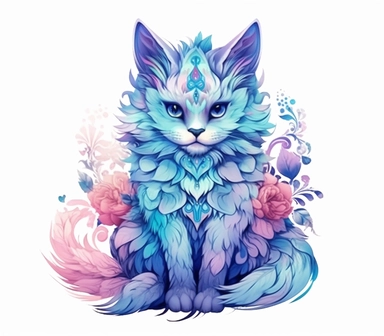 Pastel Beautiful Fairy Cat Sublimation Clipart ,Cartoon,hyper realistic, intricate detail, illustration style,high solution,on the white background , 32k resolution, ultra high definition