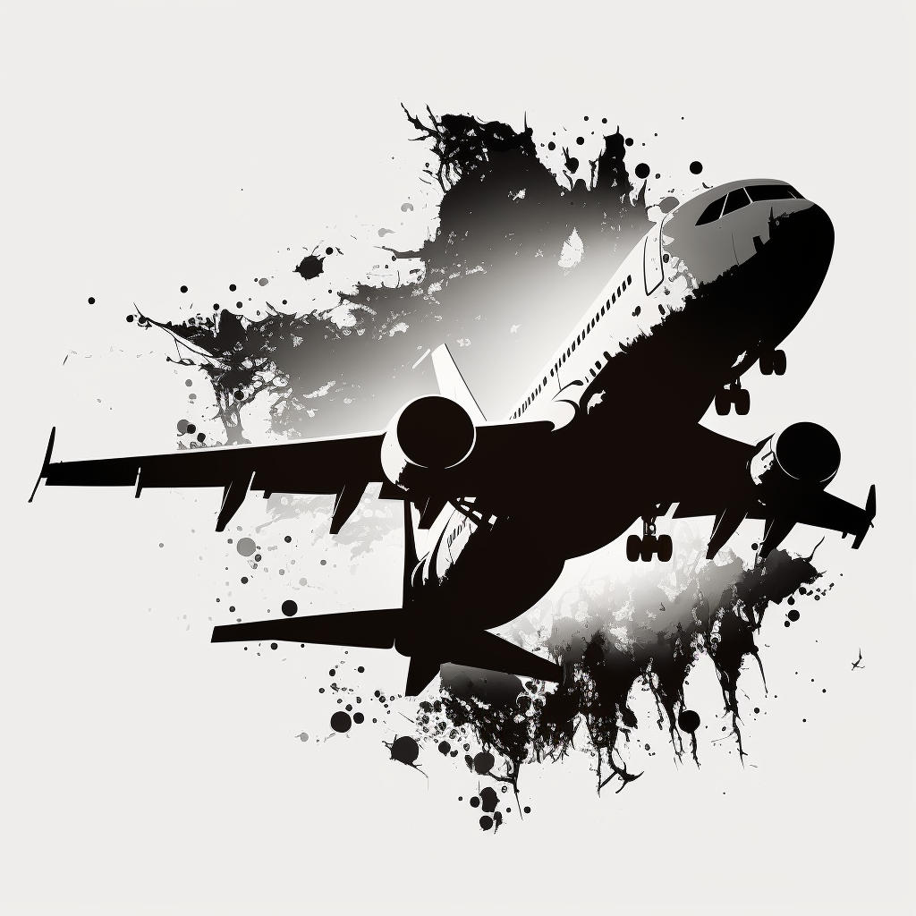 black airplane cliparts