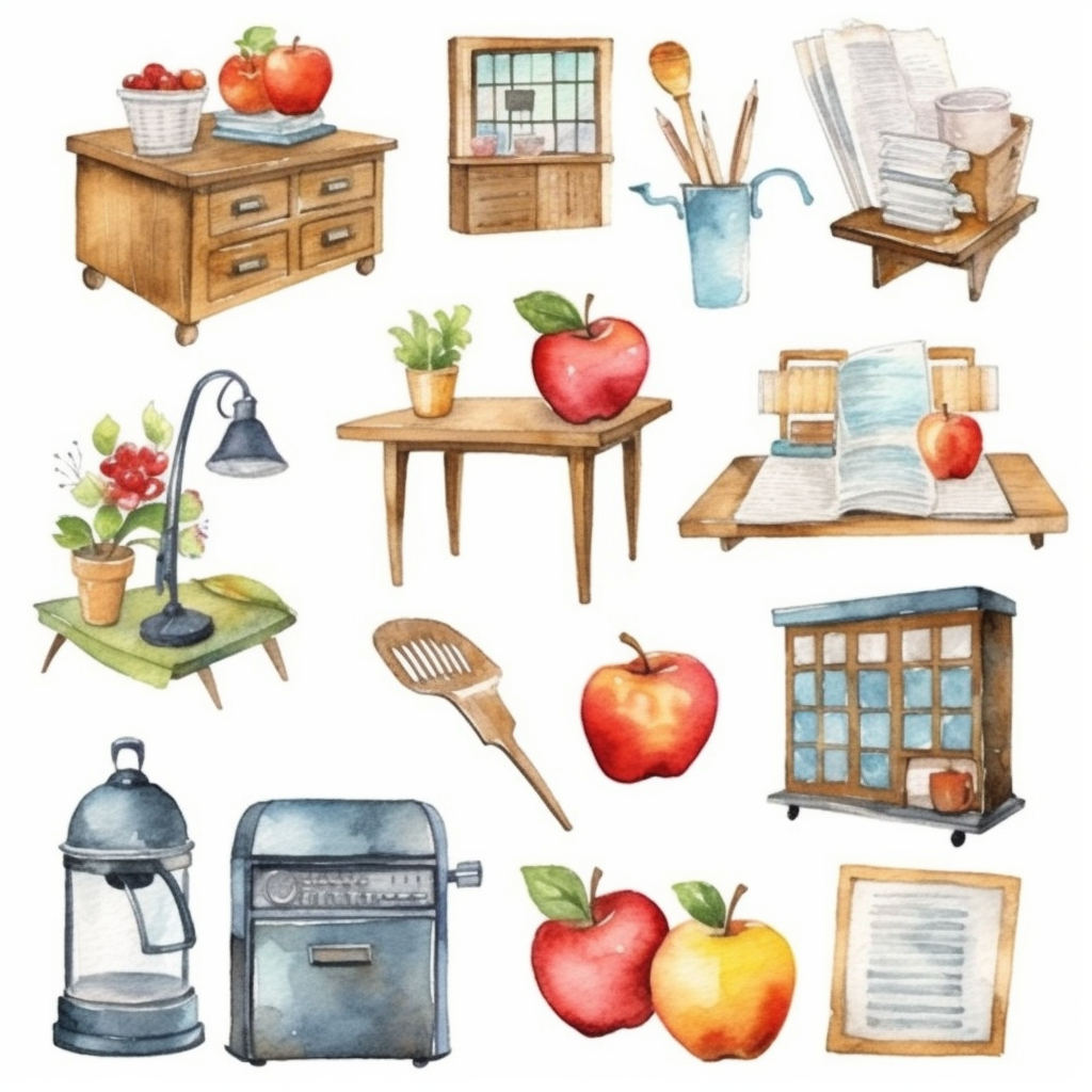 classroom cartoon cliparts
