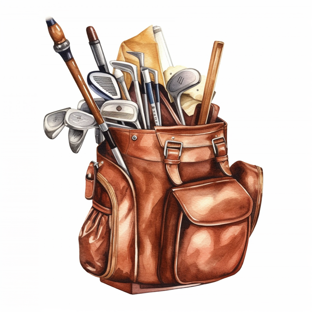 golf bag clipart