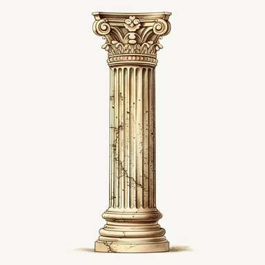 ancient greece pillar, vintage style, clipart