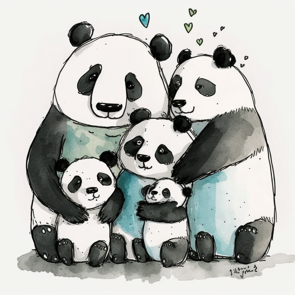 doodle family cliparts