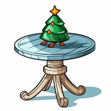 table with christmas turkey, object, vibrant colors, cel shading, game graphics, clean lines, lineart, simple, cute, on white background, vector art, clip art, doodle art, comic art