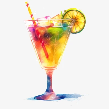 Watercolour realistic margarita cocktail in cocktail glass with straw and cocktail umbrella beautifully detailed realistic margarita cocktail , PNG image,transparent background ,ultra highly detailed, 18k, sharp focus, bright photo with vibrant colours, digitally enhanced,photographic, enhanced graphics, png format, straight, sharp focus, bright lighting, intricate detailed png image ,high definition,300dpi,graphic clipart,computer graphics