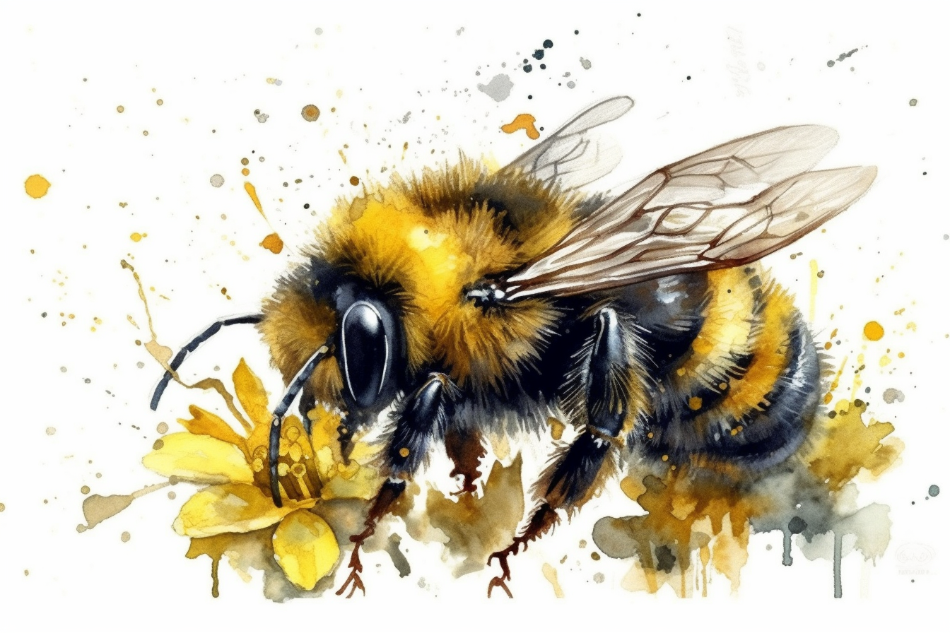 flower bee cliparts