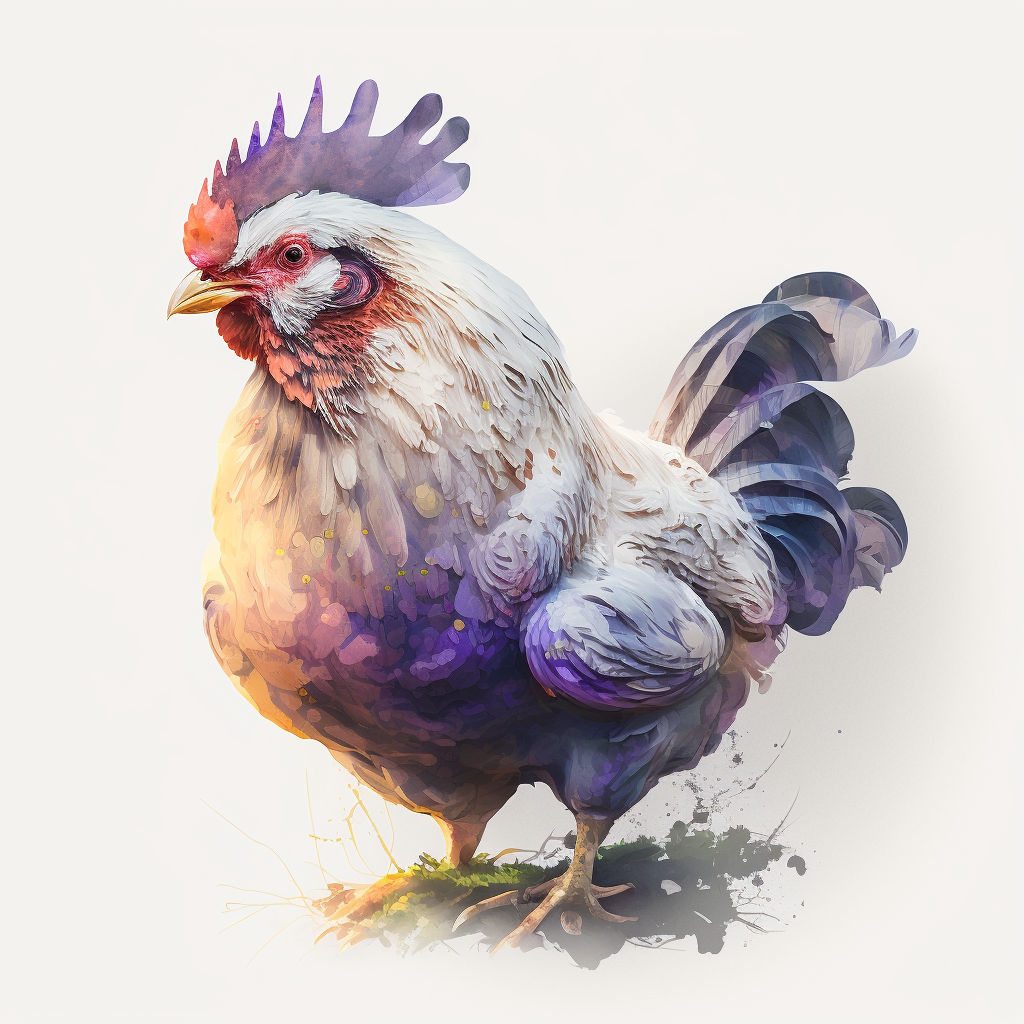 watercolour chicken illustration, clipart, white background, Sublime ...