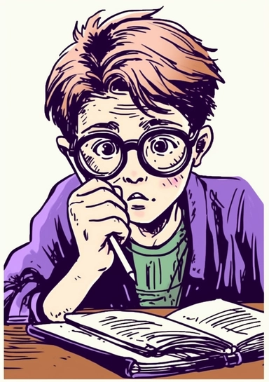 boy in glasses watching computer clipart 2, in the style of sōsaku hanga, chemical reactions, fine attention to anatomy, energetic mark making, carved books, purple, seapunk