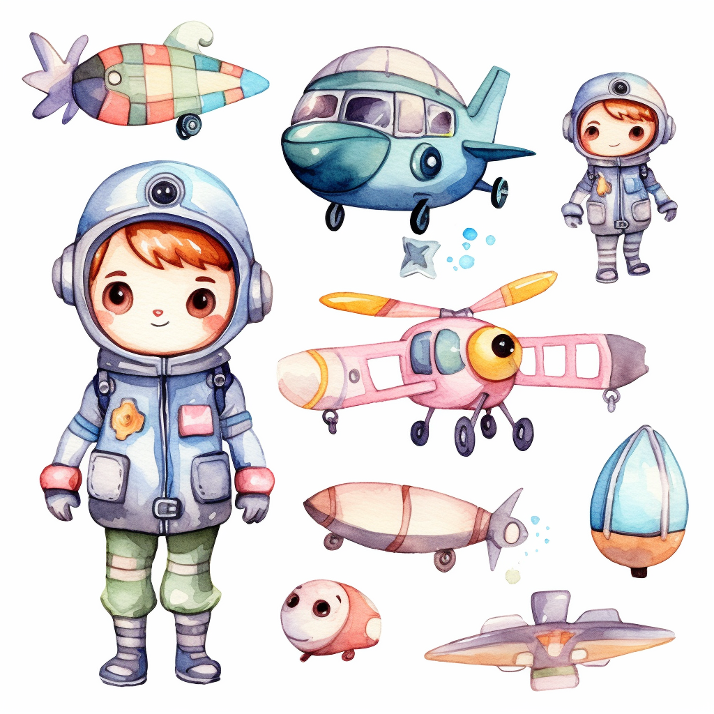 cute plane cliparts