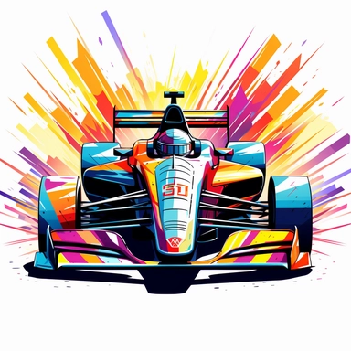 Are you sure you want to imagine 10 prompts of Contemporary and vibrant vector clipart featuring a stylized Indy car, represented by bold lines and abstract shapes, highlighting the car's distinctive design and speed, suitable for use in logos, icons, or racing-related infographics, on a clean white background