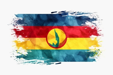 Watercolor, Congo (Congo-Brazzaville) Country Flag, clipart, hd, on a white background, spaced out