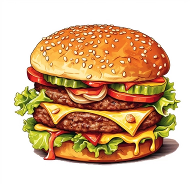 Burger, clipart
