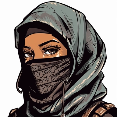 clipart, anime style urban black women wearing a balaclava ski-mask, rap aesthetics, rapcore, techwear streetwear luxury fashion centered with margins on a isolated background