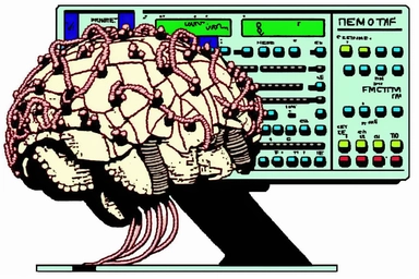1995 clipart synthesizer mad genius huge brain