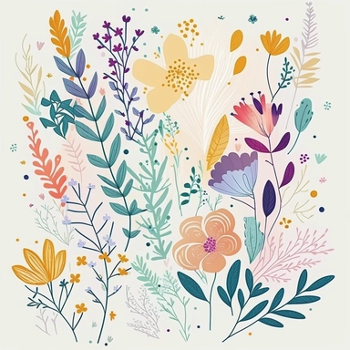 flora, flowers, Watercolor, vector, white background, clipart, Seamless patterns, repeating patterns design, flat illustration, outlined , Vector, 4K, Art station, digital print, highly detailed clean, A detailed illustration a field,3D vector art, cute and quirky, fantasy art, watercolor effect, bokeh, Adobe Illustrator, hand-drawn, digital painting, low-poly, soft lighting, bird's-eye view, isometric style, retro aesthetic, focused on the character, 4K resolution, vector image, photorealistic 